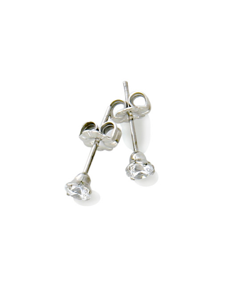 ピアス　MARE購入 純チタンピアス 4mmキュービックジルコニア/ホワイト【マーレ