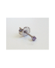 Pure Titanium Earrings 2mm Cubic Zirconia / Amethyst [MARE-60]
