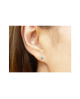 Pure Titanium Earrings 3mm Cubic Zirconia / Green [MARE-63]
