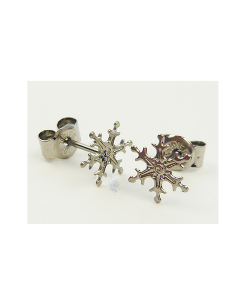 Domestic pure titanium earrings Snow D ☆ 4 colors [Horie / H-TP700D] Outlet Sale