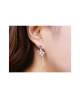 Pure Titanium Earrings Heart & Key / Platinum [Mare / MARE-30]