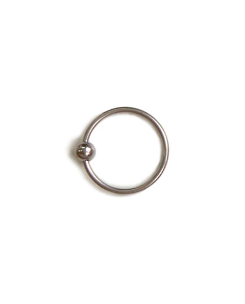 Outlet Sale Domestic pure titanium body earrings beads 18G (1.0mm) inner diameter 12.7mm ☆ 5 colors development [Horie / H-Q104]