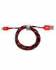 Braided design micro-USB charging cable with Vampire logo 1.5 meters